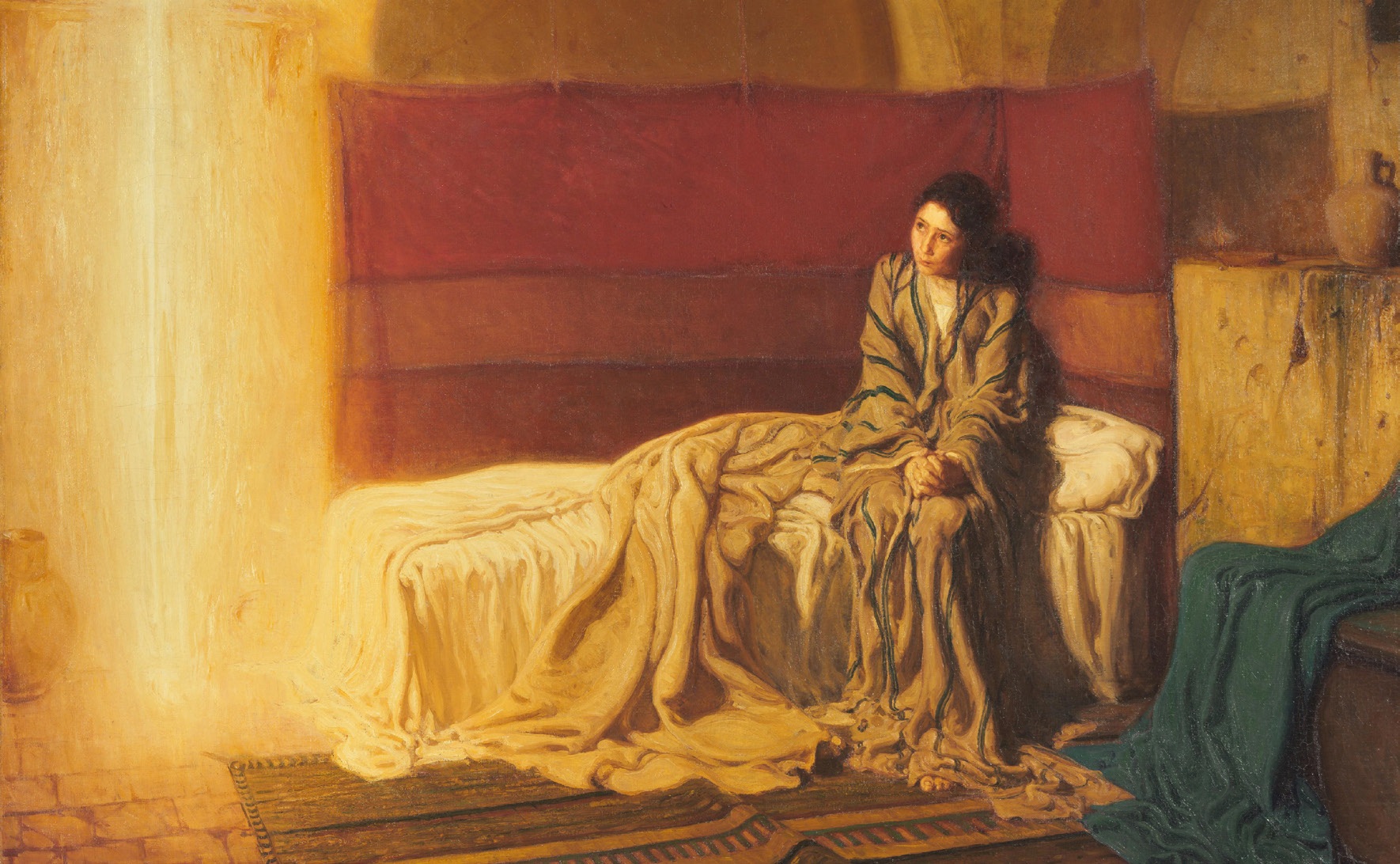 A painting of a quiet interior