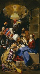 동방박사의 경배(Adoration of the Magi)(1612-1614) , 후안 바우티스타 마이노(Juan Bautista Maíno) — 성탄 미술 작품, 예수를 바라보다